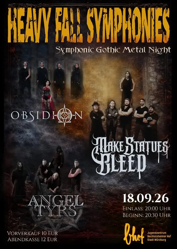 HEAVY FALL SYMPHONIES: OBSIDION MAKE STATUES BLEED ANGEL TYRS