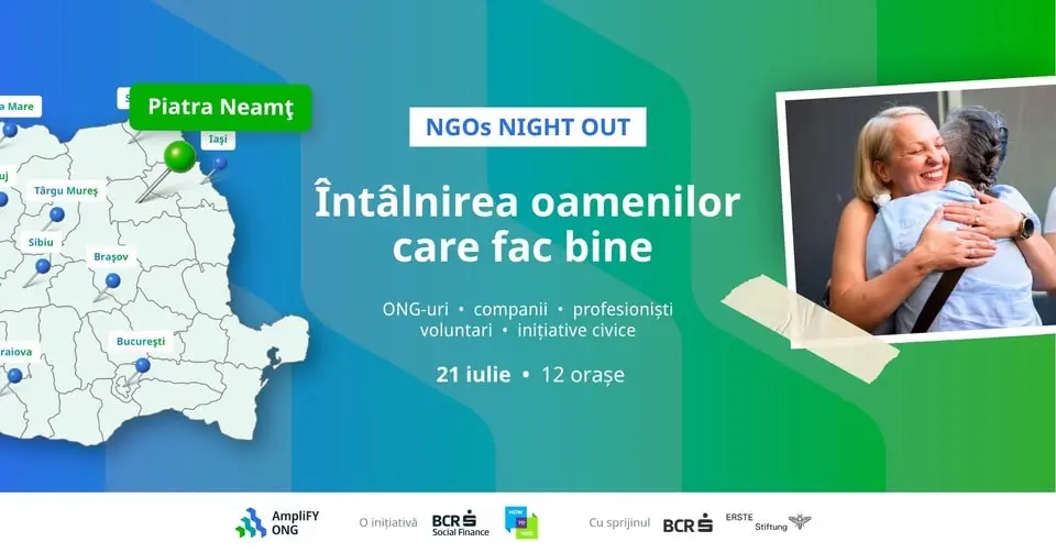 💙 NGOs Night Out ajunge pe 21 iulie în Piatra Neamț