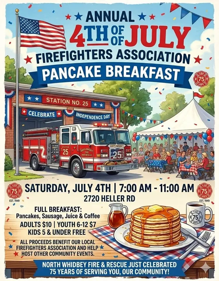 Annual 4th of July Firefighters Association Pancake Breakfast 