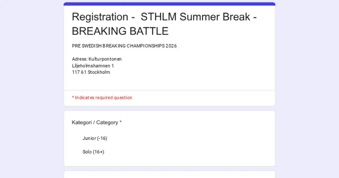 STHLM Summer Break – Breaking Battle