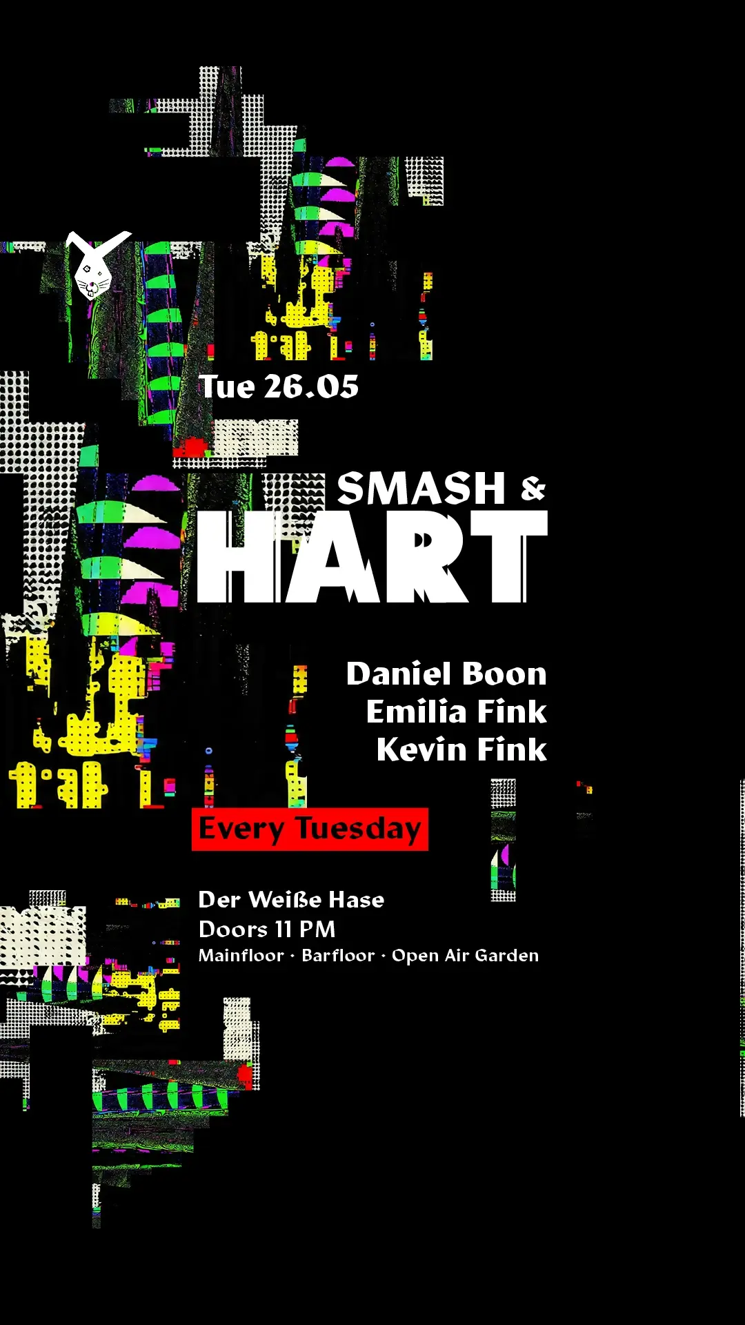 Smash & HART ◢◤ Tuesday Rave [free entry until midnight*]