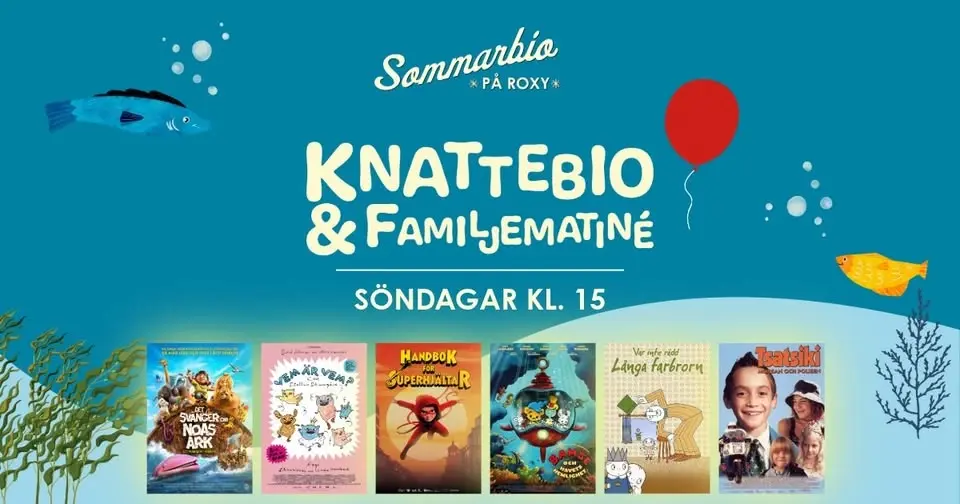 Sommarbio med film för barn och unga på Roxy