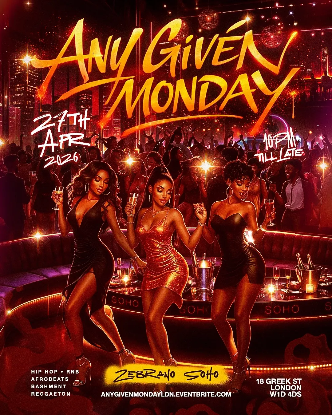 Any Given Monday – Hip Hop R&B Afrobeats & Bashment