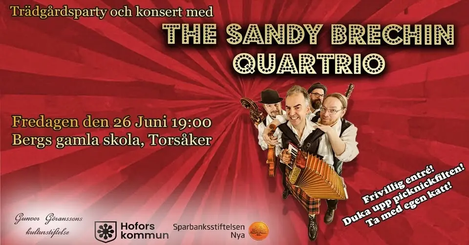 Trädgårdsparty och konsert - The Sandy Brechin Quartio
