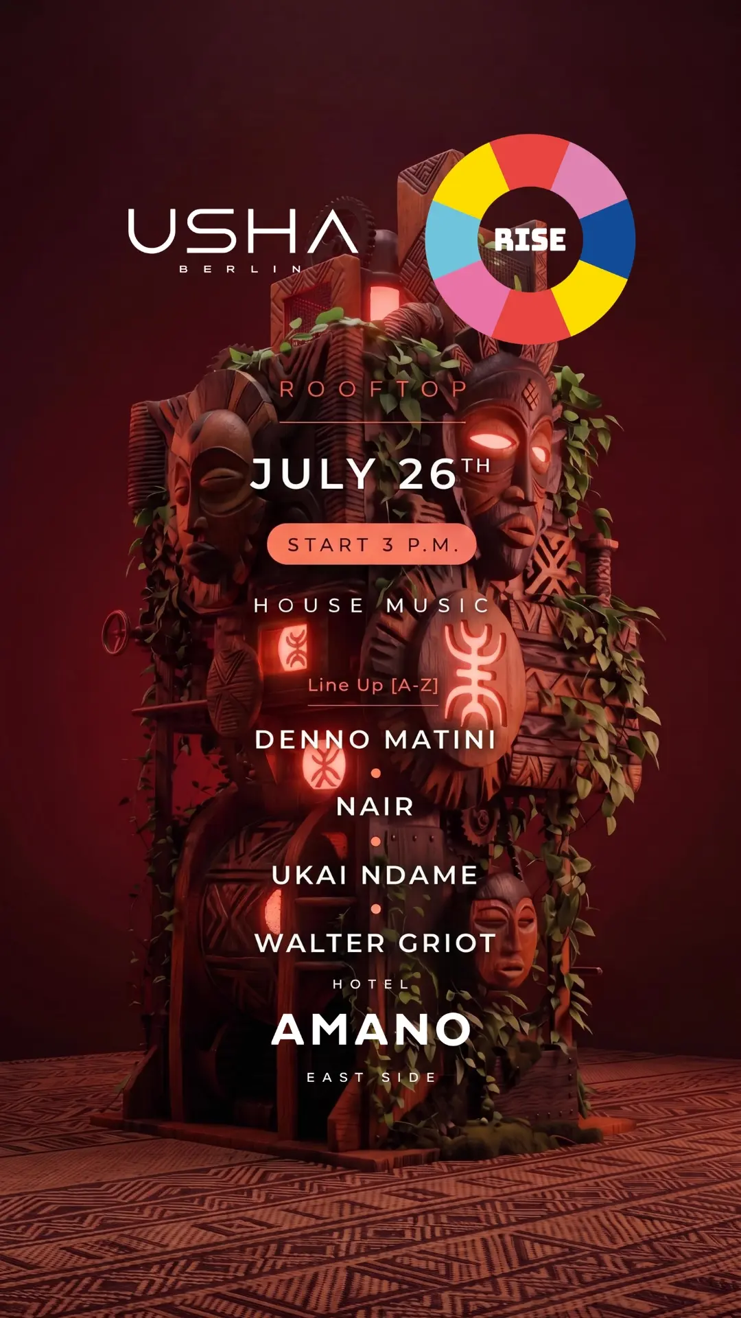 AMANO ROOFTOP SUNSET PARTY - USHA X RISE BERLIN