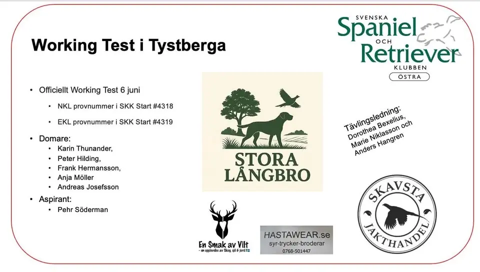 Working Test - Tystberga