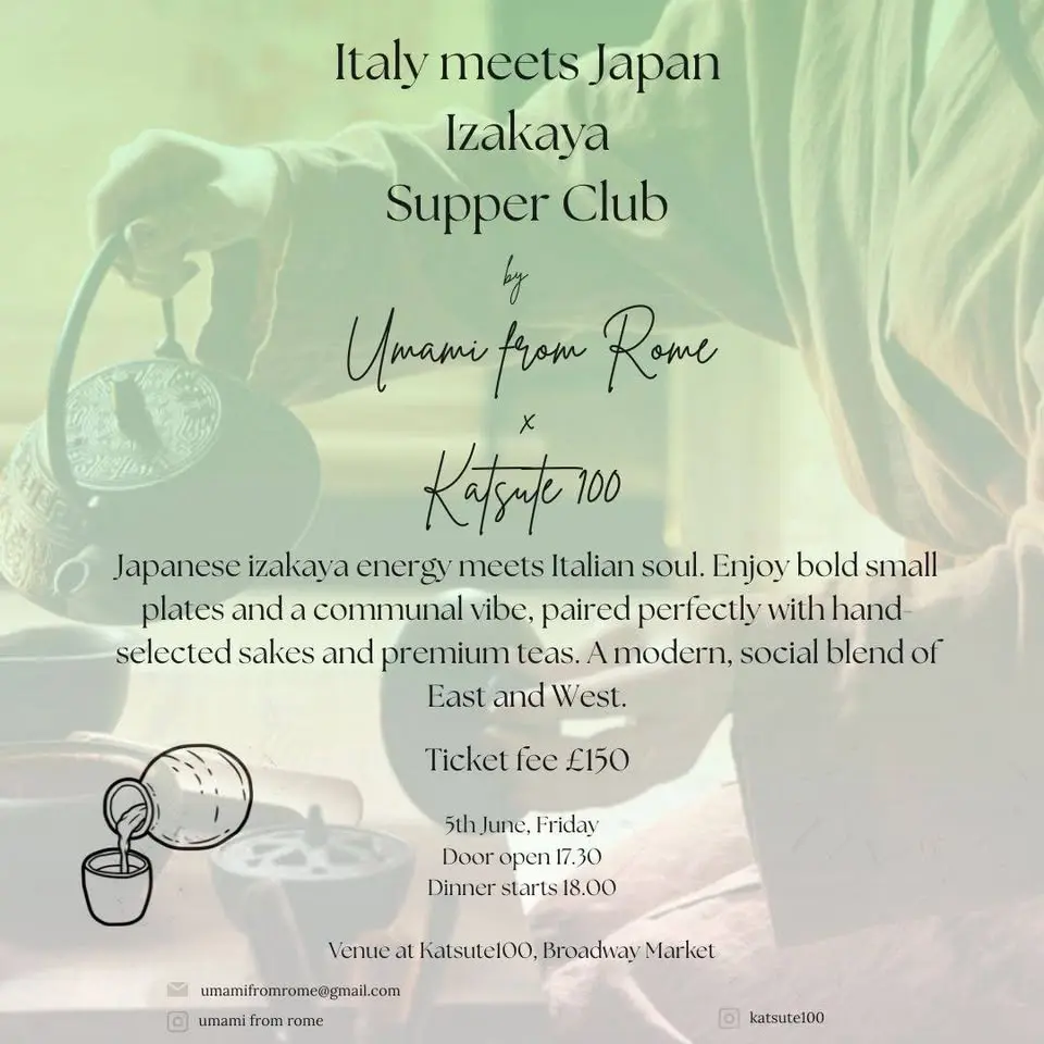 Italy meets Japan Izakaya Supper Club