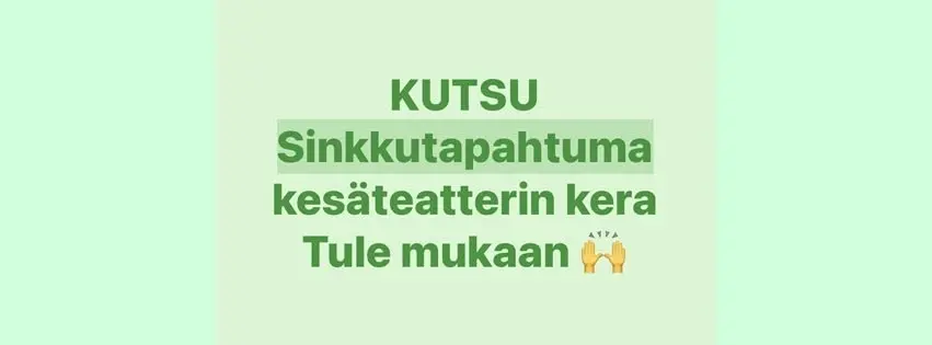 Sinkkutapahtuma kesäteatterin kera