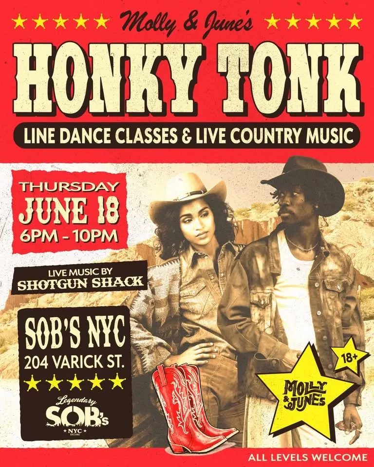 Molly & June's Honky Tonk: Line Dance Classes & Country Music