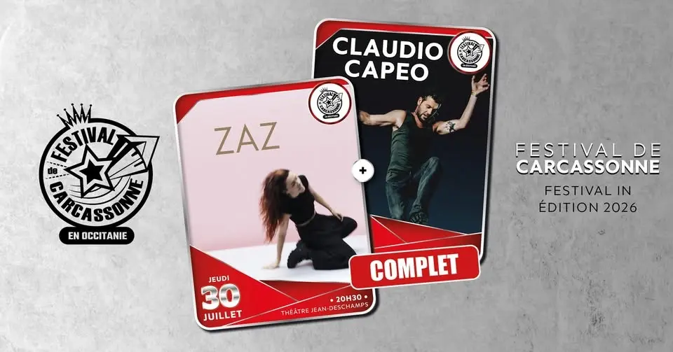 ❌ COMPLET / Zaz + Claudio Capéo - Festival de Carcassonne 2026