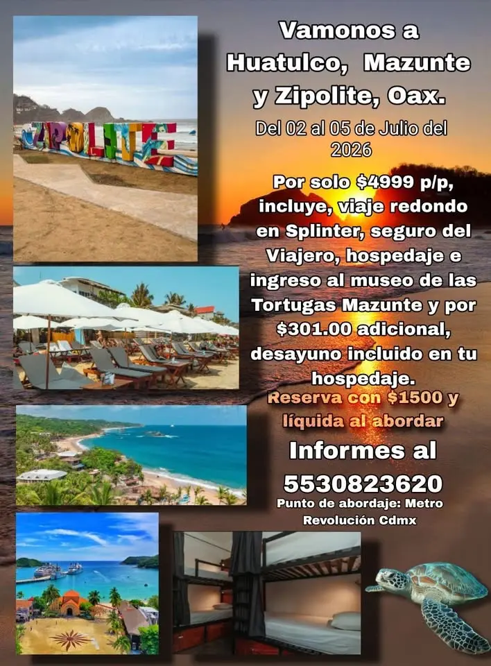 Viaje a las playas de la Costa Oaxaqueña