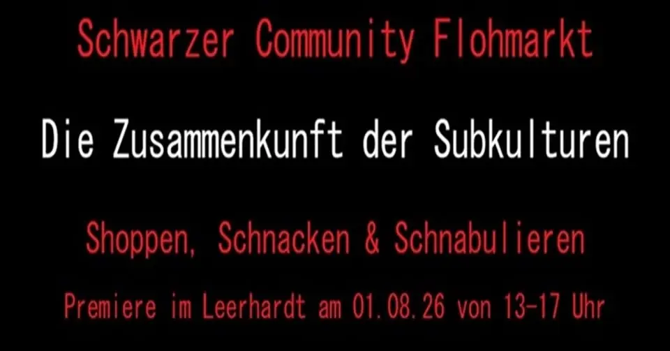 Premiere Schwarzer Community Flohmarkt 