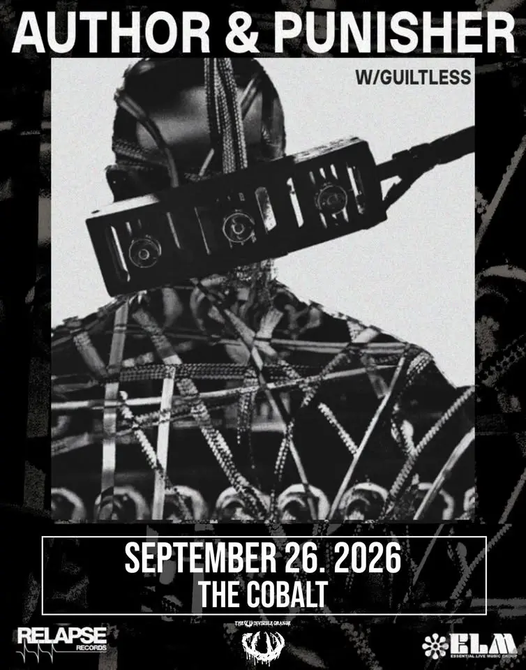 AUTHOR & PUNISHER with GUILTLESS. September 26, 2026 @ The Cobalt