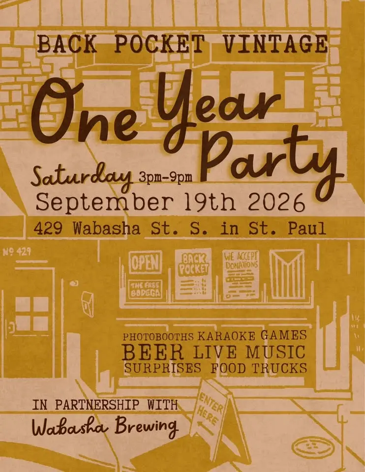 Back Pocket Vintage 1 Year Anniversary Party