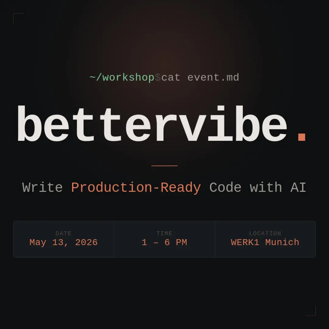 bettervibe: Agentic Engineering Workshop — Write Production-Ready Code with AI