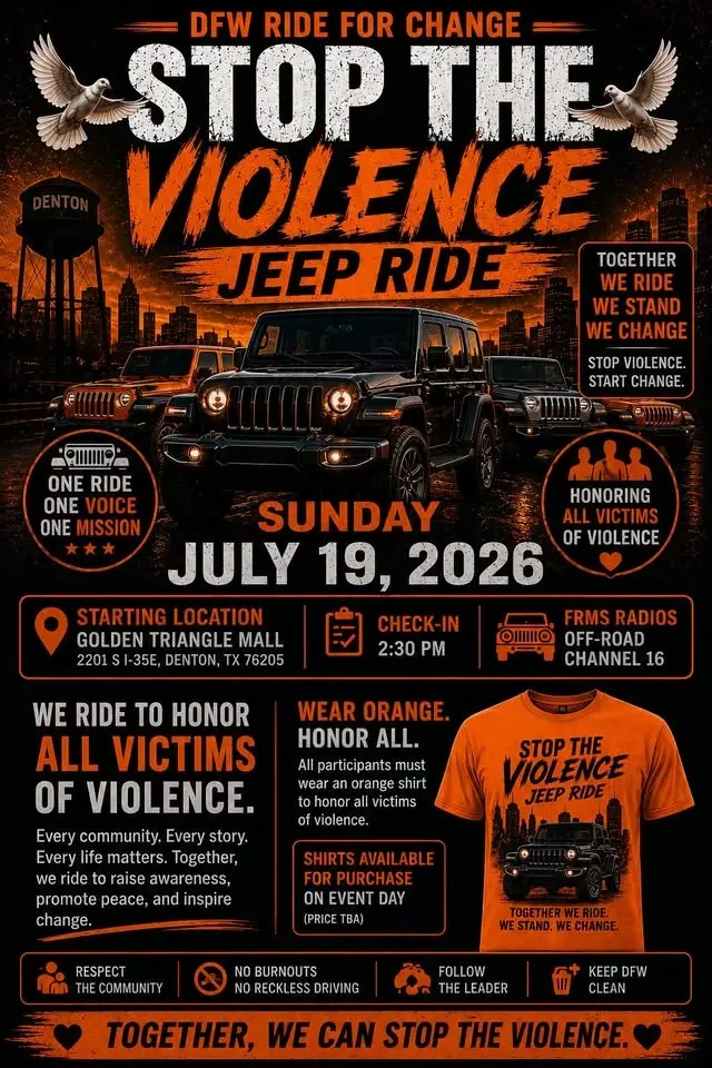 DFW Stop the Violence Jeep Ride