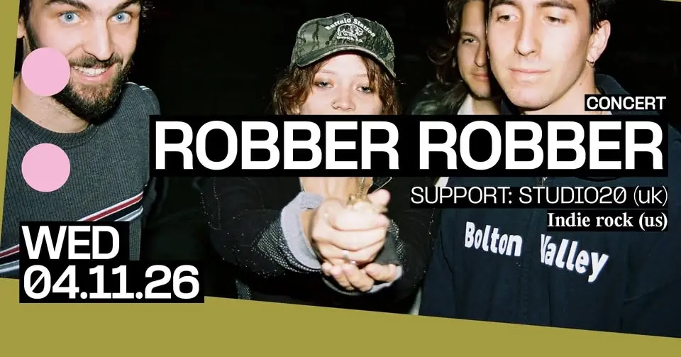 Concert: Robber Robber + support: Studio20