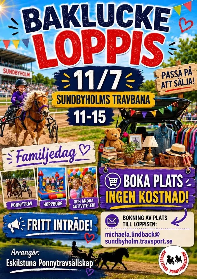 Bakluckeloppis på Sundbyholmstravet