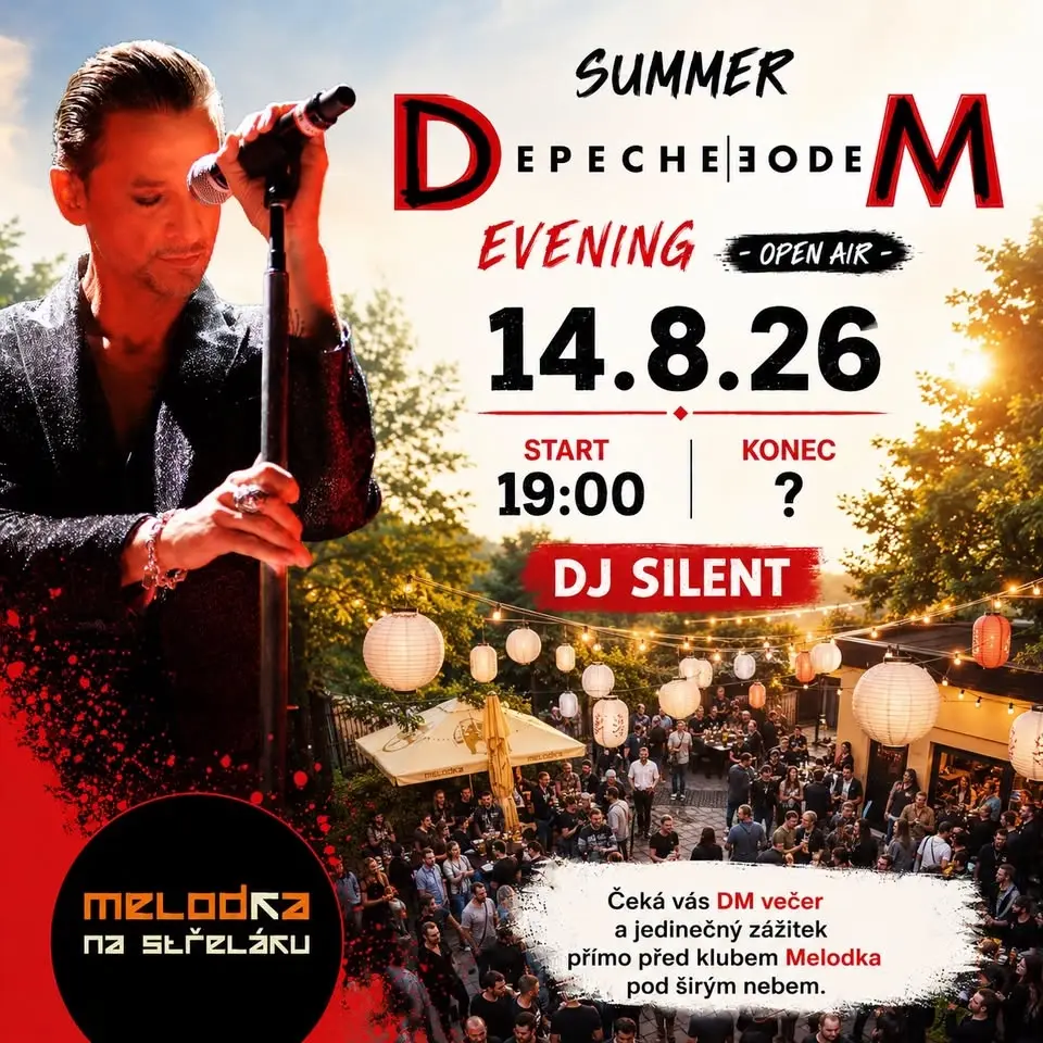 summer DEPECHE MODE evening ➡️ OPEN AIR ➡️ DJ Silent ➡️ Melodka na střeláku, Brno