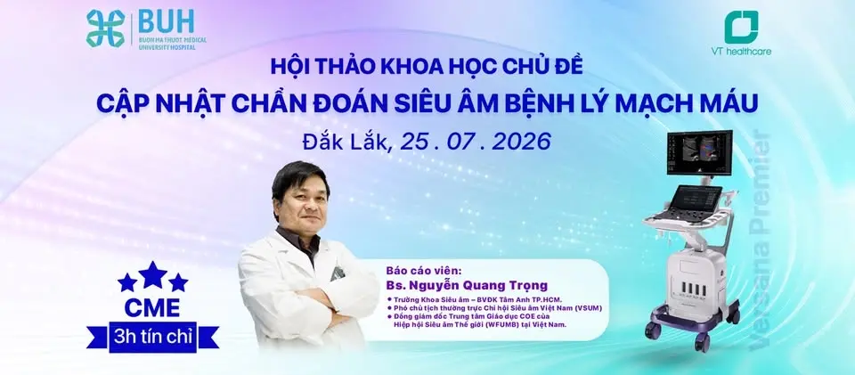  HỘI THẢO KHOA HỌC: “CẬP NHẬT CHẨN ĐOÁN SIÊU ÂM BỆNH LÝ MẠCH MÁU”