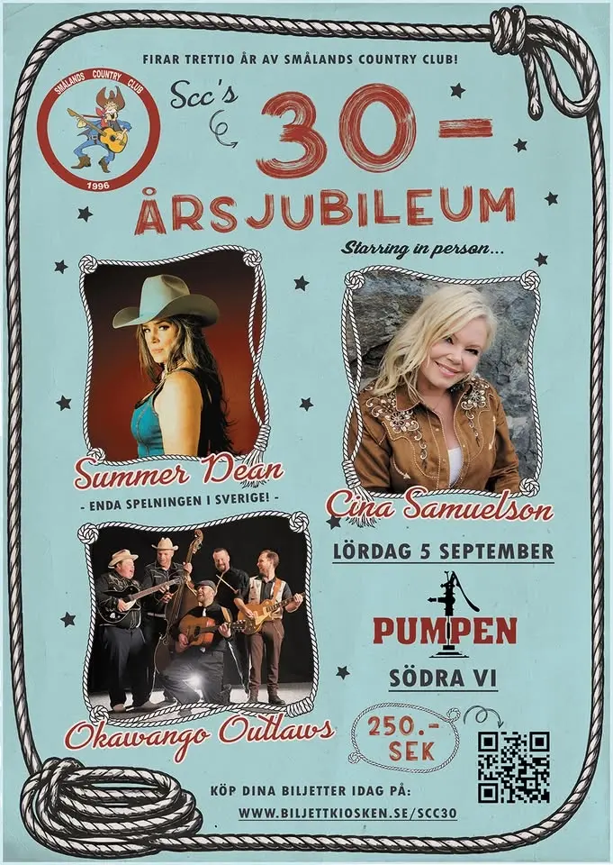 Smålands Country Club 30-årsjubileum - Countryfest på Pumpen!