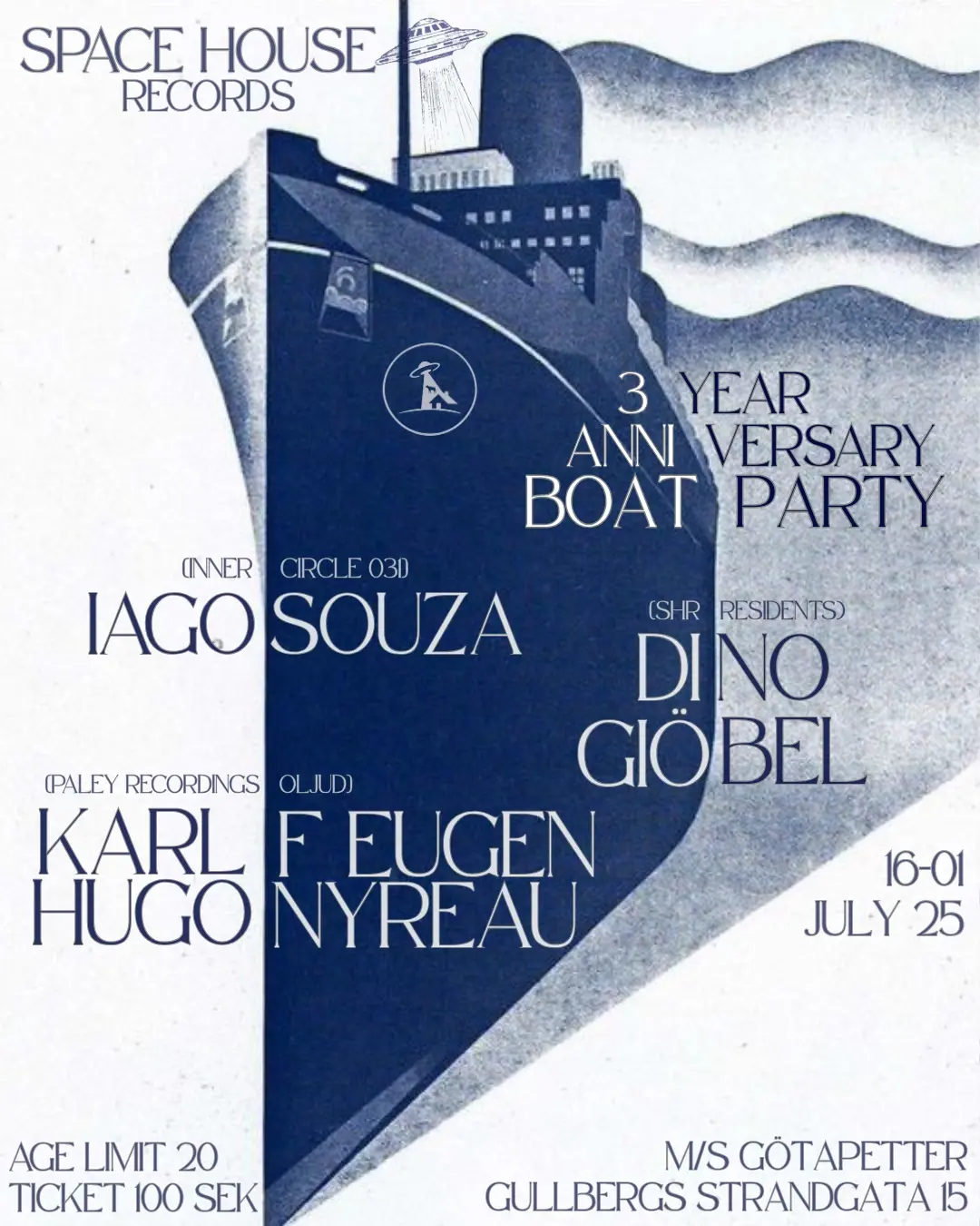 Space House Records 3 YEARS (Boat Party)
