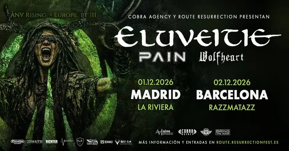 Route Resurrection: Eluveitie (Barcelona, 2026)