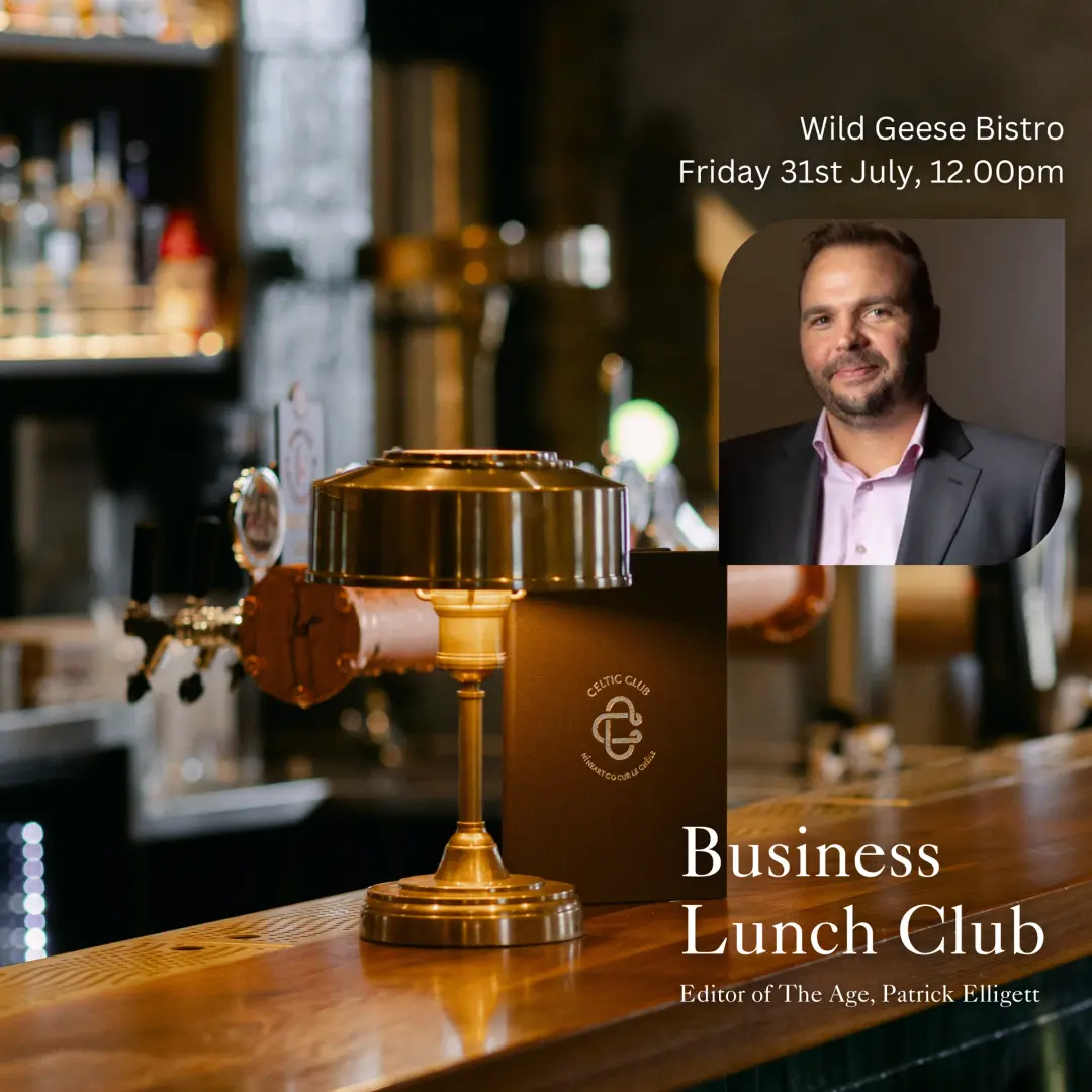 Business Lunch Club - Editor of The Age, Patrick Elligett