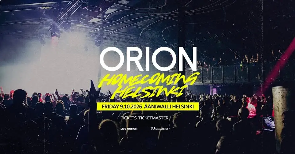 Orion: Homecoming Helsinki, Ääniwalli, Helsinki 9.10.2026