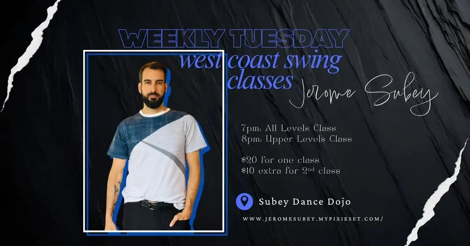 Weekly Tuesday West Coast Swing Classes with Jerome Subey