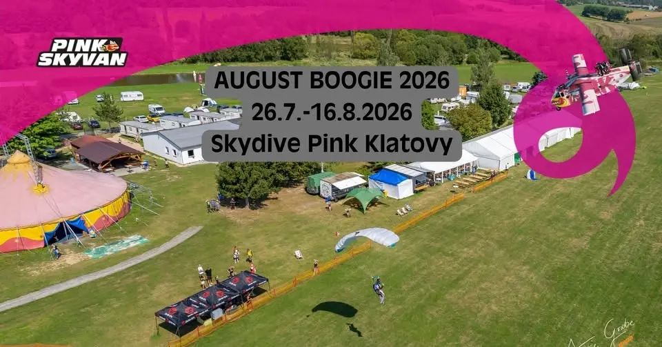 August Boogie Skydive Pink Klatovy, 26.7.-16.8.2025