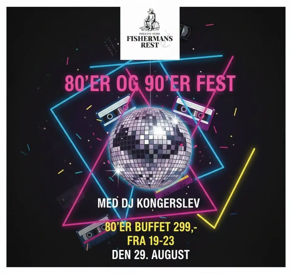 Kom til et brag af en 80'er og 90'er fest med DJ Kongerslev