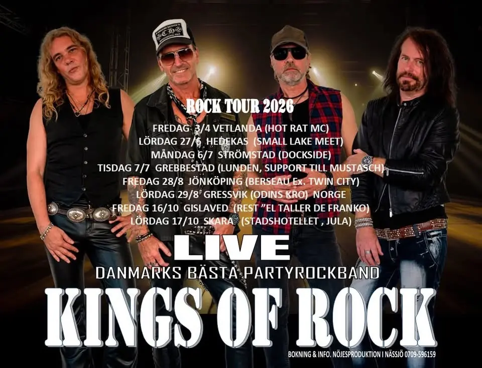 Kings of Rock till Berseau i Jönköping Fredag 28/8