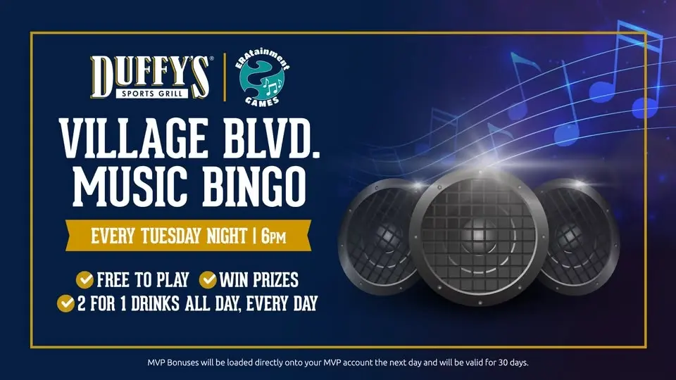 Music Bingo at Duffy's of Village Blvd.