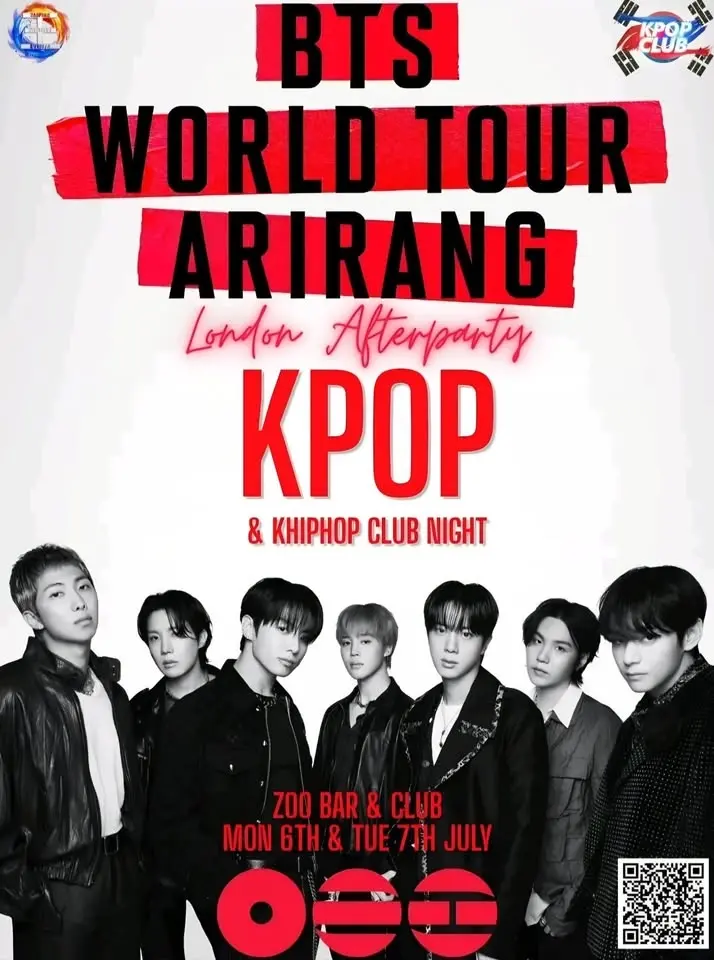 BTS LONDON AFTERPARTY: KPop Club | KPop KHipHop EDM | £5 Tickets | Tue 6 & Wed 7