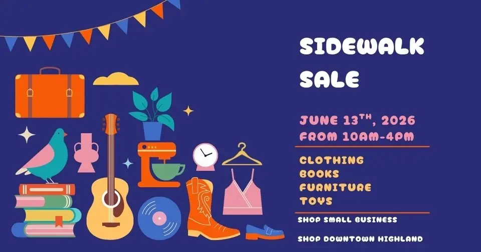 DOWNTOWN HIGHLAND SIDEWALK SALE