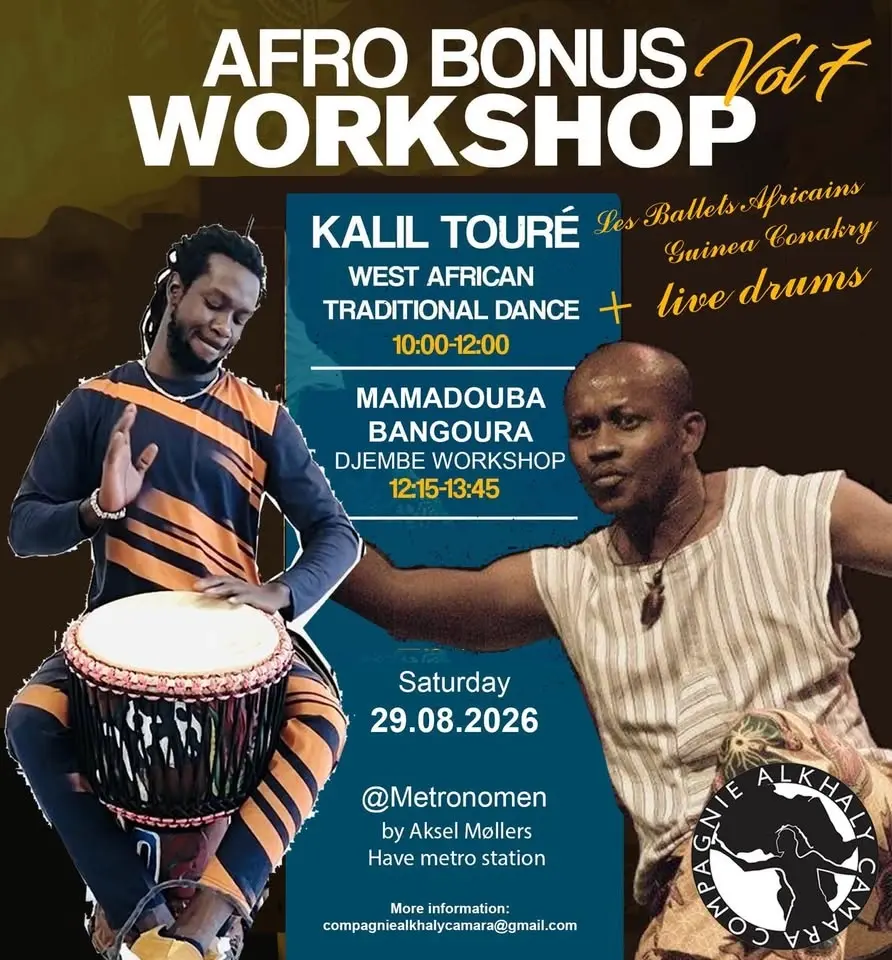 AFRO BONUS WORKSHOP with Kalil Touré (Les Ballets Africains) & Mamadouba Bangoura