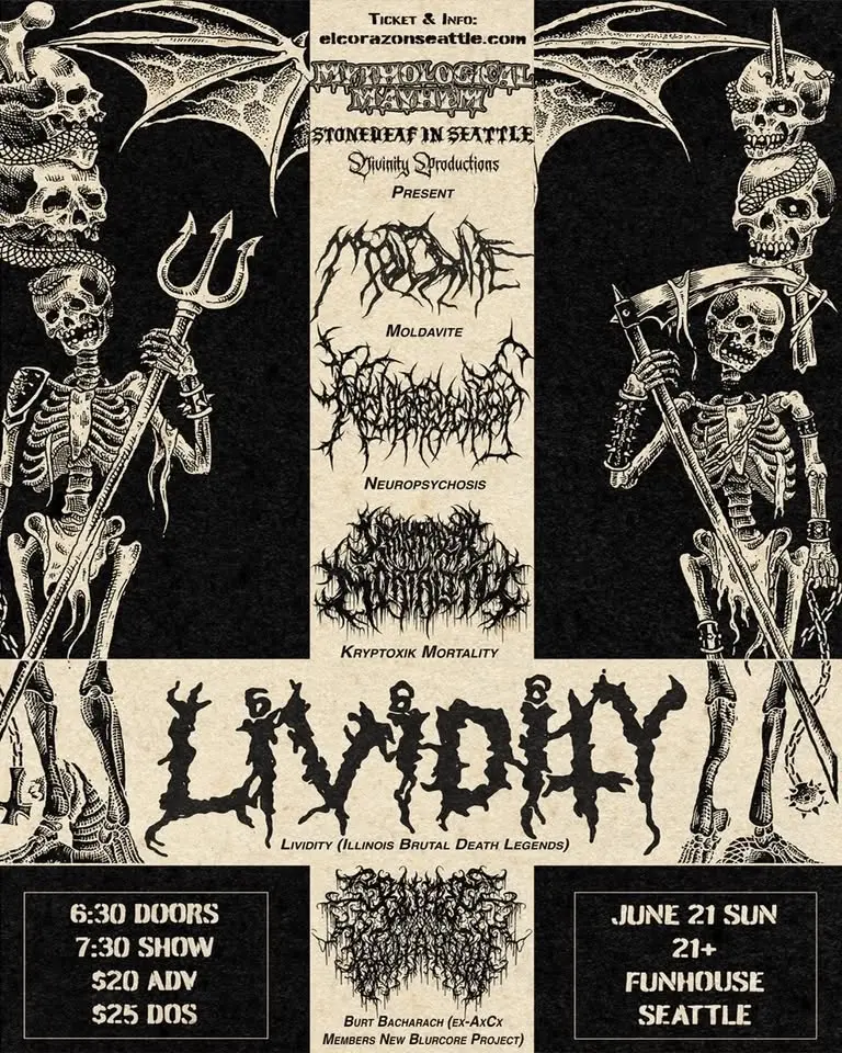 Lividity / Burt Bacharach / Kryptoxik Mortality / Neuropsychosis / Moldavite