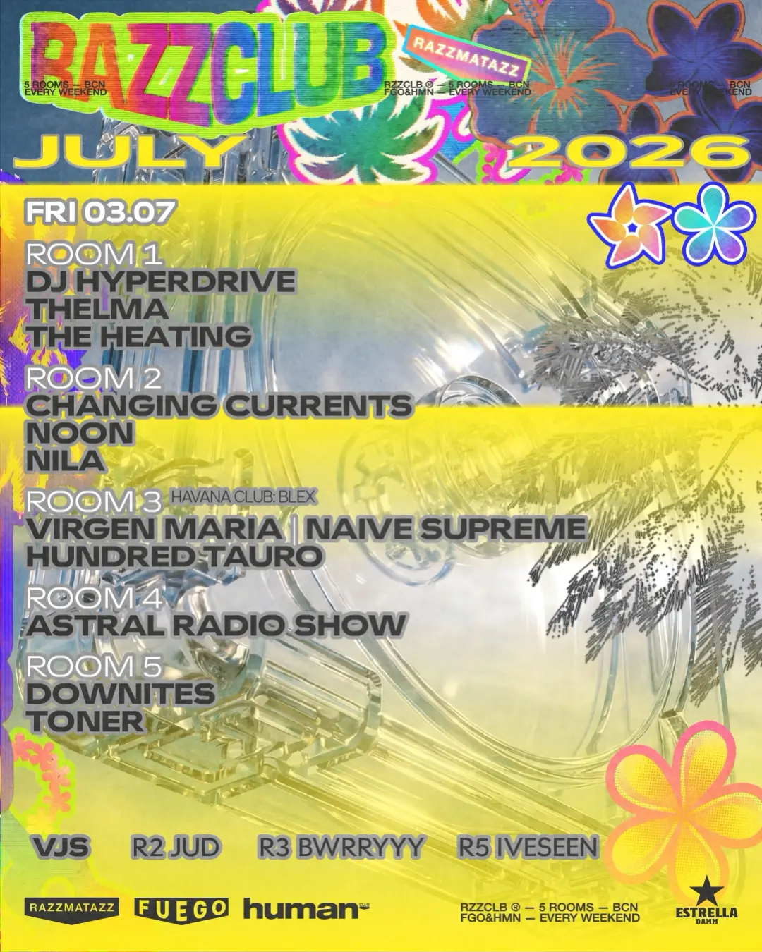 RAZZCLUBS: DJ Hyperdrive + Changing Currents + NOON