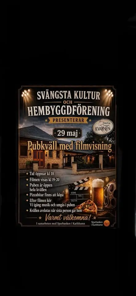 PUBKVÄLL MED FILMVISNING I SVÄNGSTA