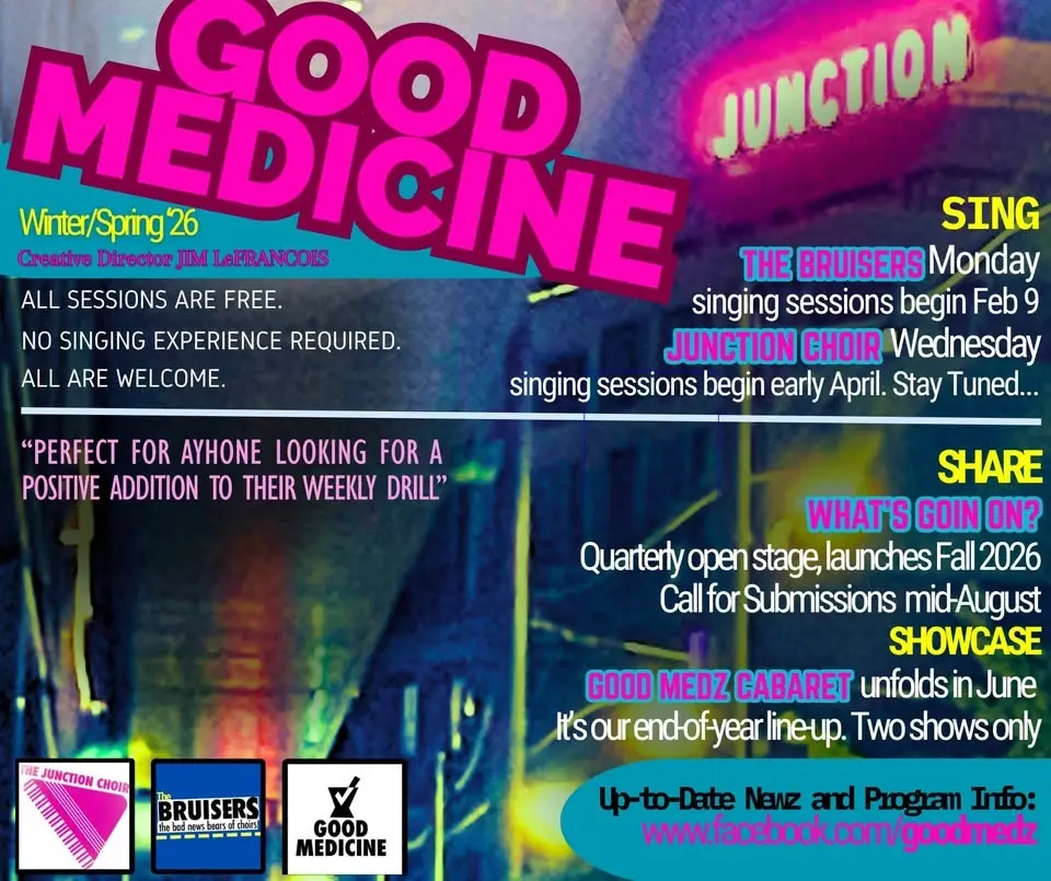 THE BRUISERS - FREE Monday Singing Sessions on CAMH Campus for folks with lived experience.