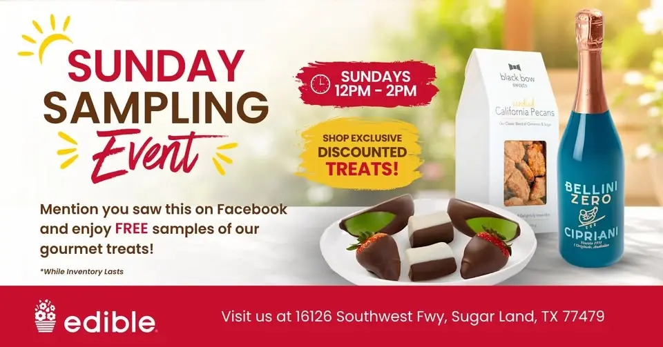 Sunday Sampling at Edible Arrangements Sugar Land 🍓🍫