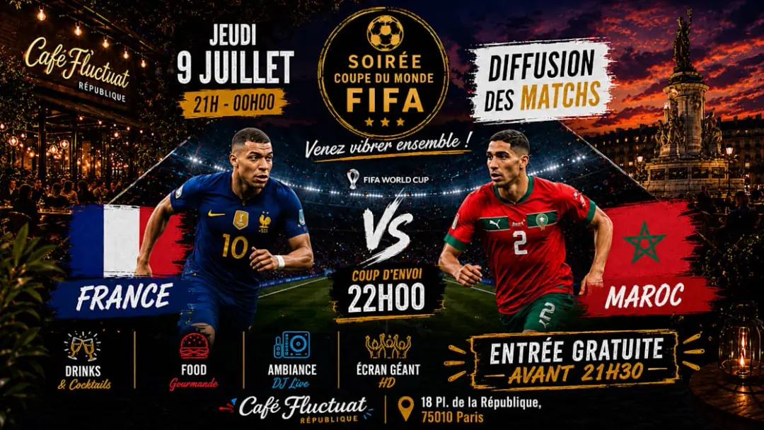 Cdm : France Vs Maroc - Open Air / Dj Set