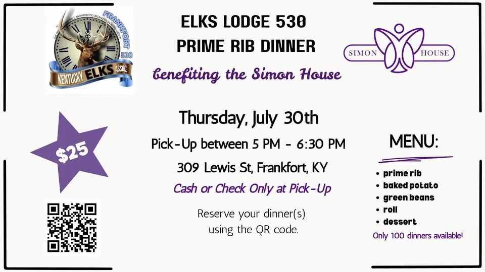 Elks Lodge 530 + Simon House PRIME RIB DINNER