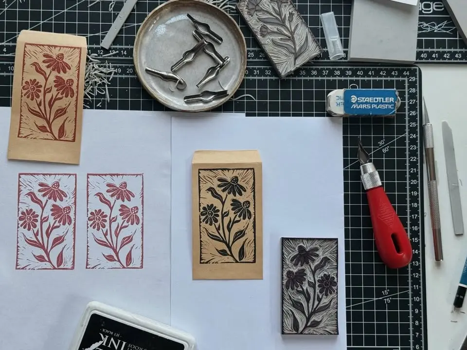 Stamp carving workshop - Flower edition