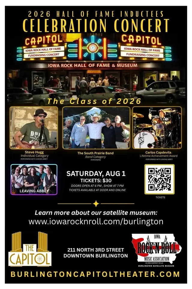 2026 Iowa Rock N Roll Hall of Fame Inductees Celebration Concert