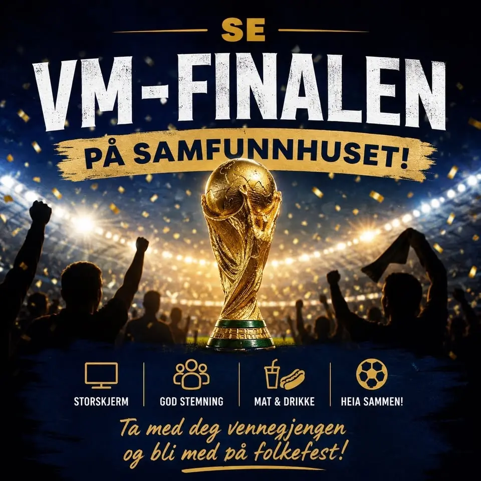 VM FINALEN PÅ STORSKJERM I CAFEEN