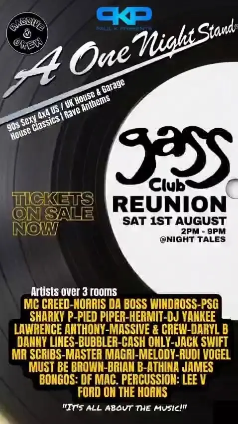A One Night Stand Gass Club Reunion