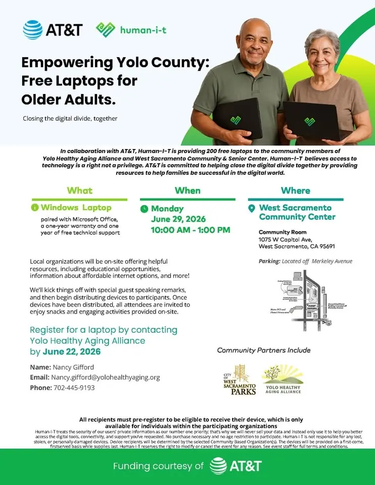 Empowering Yolo County: Free Laptops for Older Adults