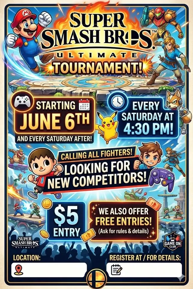 Super Smash Bros Ultimate Tournament!